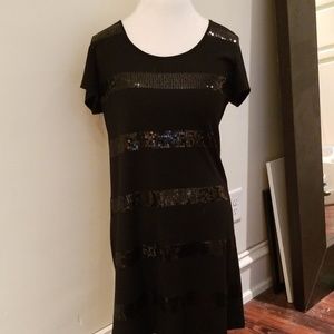 Cocktail dress. Comfy. Striped